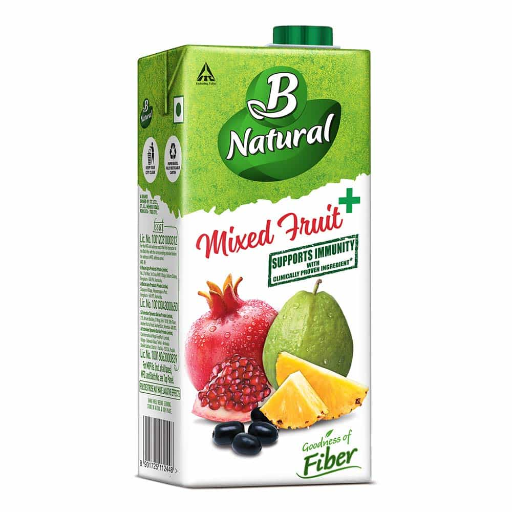 B Natural Mixed Fruit Plus Juice 1L