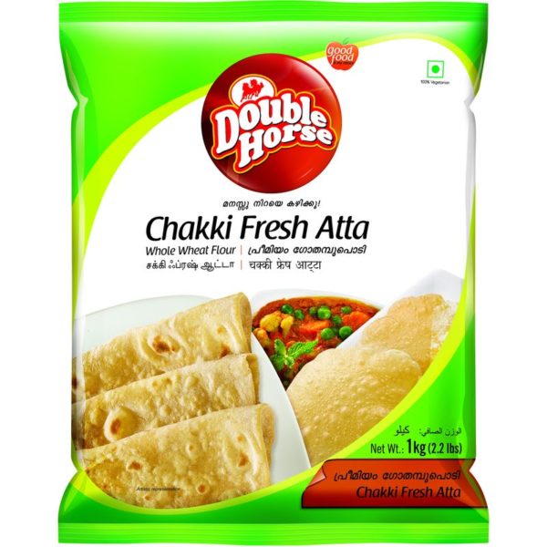 Double horse chakki fresh atta 1Kg