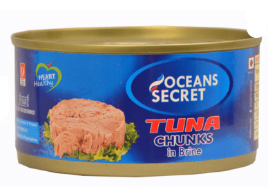 OCEANS SECRET TUNA CHUNKS IN BRINE 180G