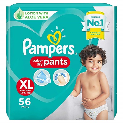 Pampers Diapers Pants, XL ,56 Count