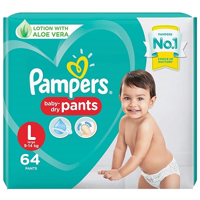 Pampers Large Size Diapers Pants, 64 Count