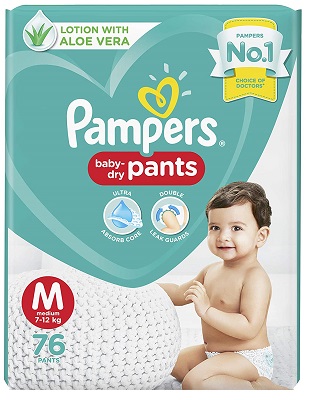 Pampers Diapers Pants, Medium (76 Count)