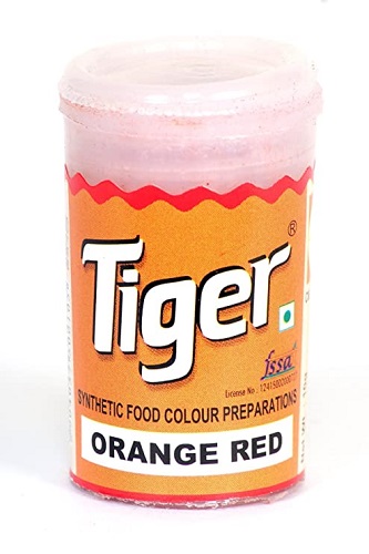 TIGER ORANGE RED FOOD COLOUR