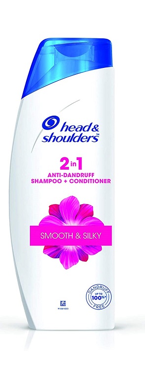 Head & Shoulders 2-in-1 Smooth and Silky Anti Dandruff Shampoo + Conditioner, 180ml