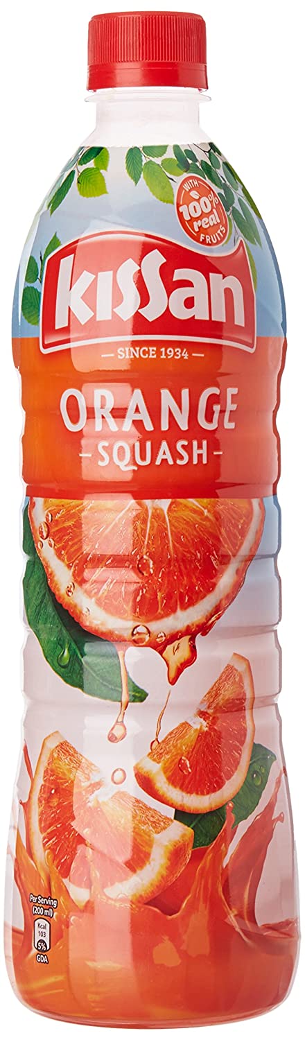 Kissan Orange Squash Bottle, 750ml