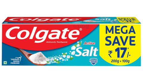 Colgate Active Salt Anticavity Toothpaste (200gm + 100gm)