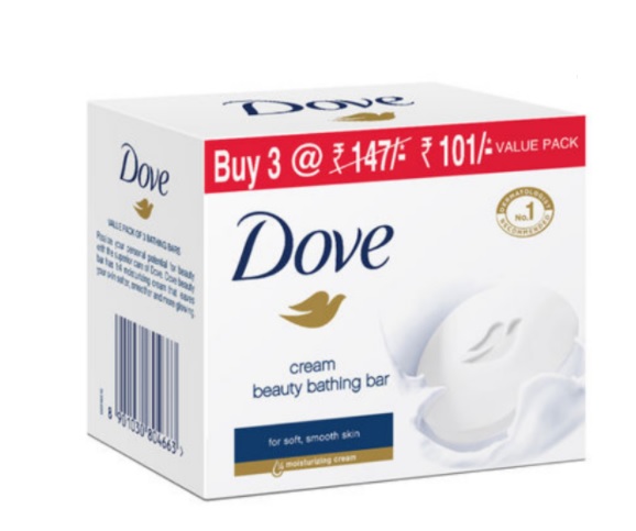 Dove Cream Beauty Bathing Bar, (3N x 75 gm) )