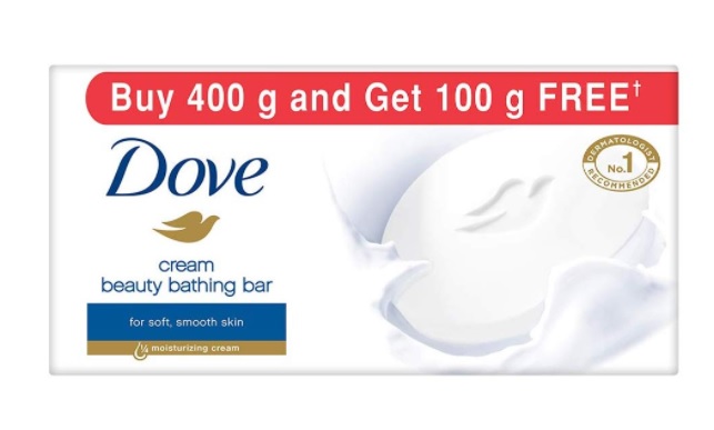 Dove Cream Beauty Bathing Bar, 100g (Buy 4 Get 1 Free)