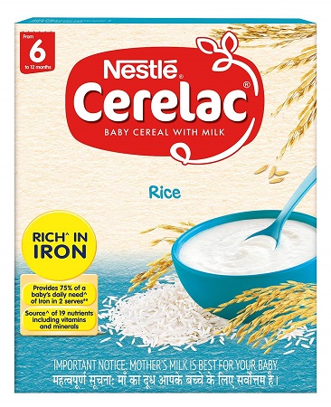 Nestlé CERELAC Baby Cereal with Milk, Rice – From 6 Months, 300g