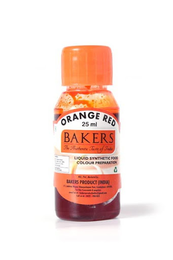 Bakers Orange red food colour 25Ml