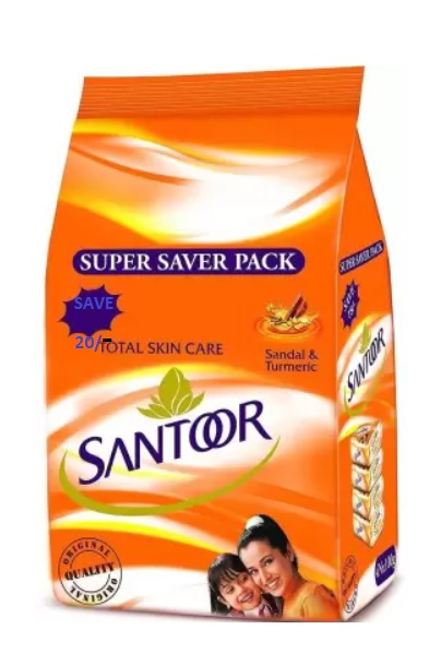 Santoor Bathing Soap - Super saver PK 100g*4