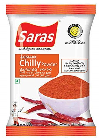 SARAS CHILLY POWDER 100G