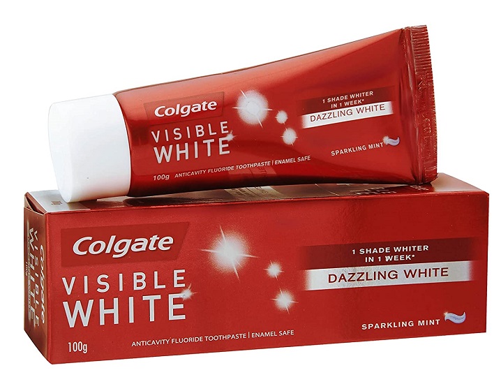 Colgate Visible White, Teeth Whitening Toothpaste, 100g (Sparkling Mint)