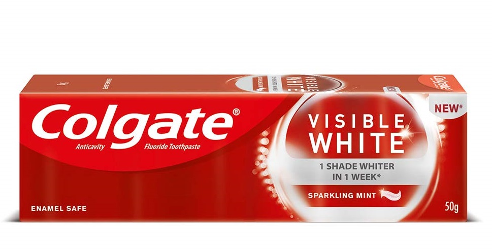 Colgate Toothpaste Visible White Sparkling Mint - 50 g (Whitening)