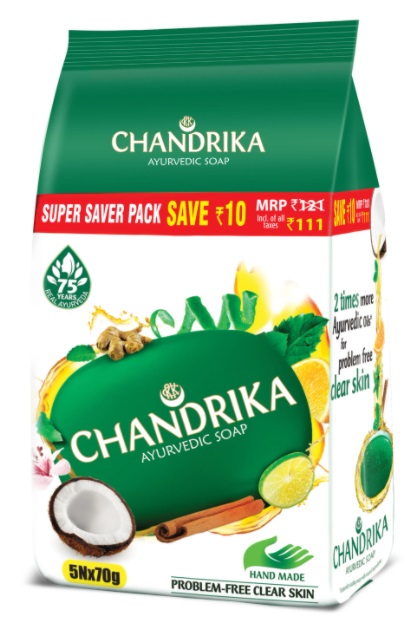 Chandrika Ayurveda Handmade Soap Super Saver Pack 5nx70g