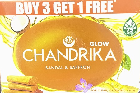 Chandrika Sandal and saffron 75g -4n Buy 3 get 1 free