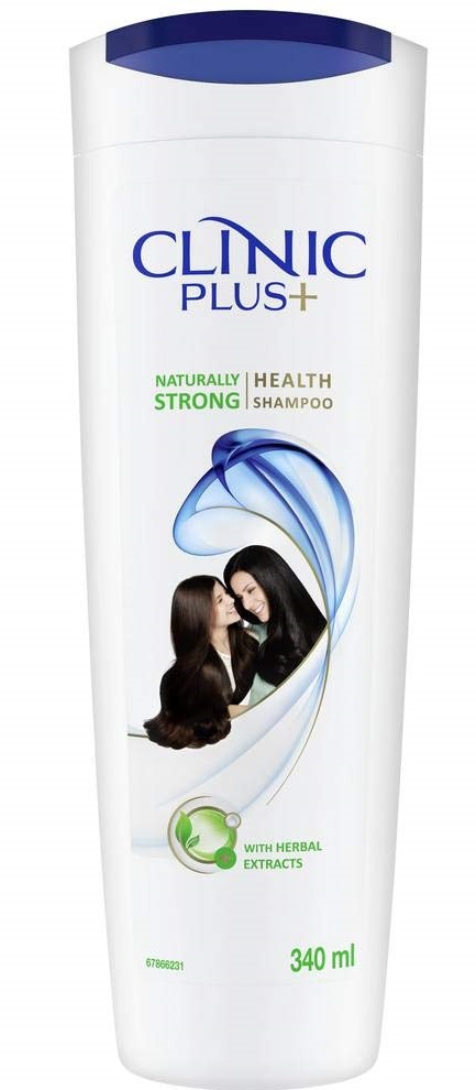 Clinic Plus + Naturally Strong Health Shampoo with Herbal Extracts, 340ml