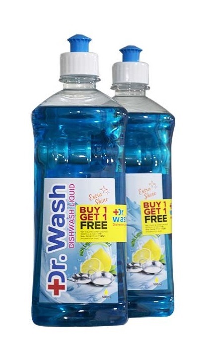 Dr.Wash Dish Wash Liquid, 500 ml BUY 1 get 1 FREE -with Lemon extract Extra Shine