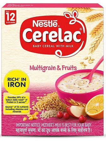 Nestlé CERELAC Fortified Baby Cereal with Milk, Multigrain & Fruits