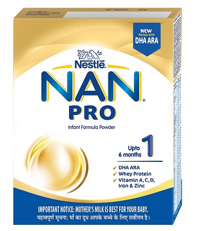 Nestlé NAN PRO 1 Infant Formula Powder (Upto 6 months), Stage 1-400g