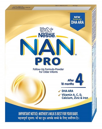 Nestlé NAN PRO 4 Follow-Up Formula-Powder (After 18 months), Stage 4-400g