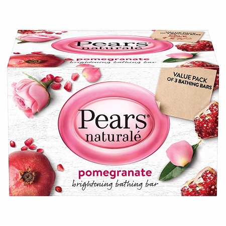 Pears Naturalé Pomegranate Brightening Bathing Soap Bar, 100 g