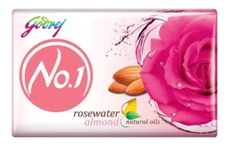 Godrej No.1 Rosewater & Almonds Soap Buy 4 Get 1 Free