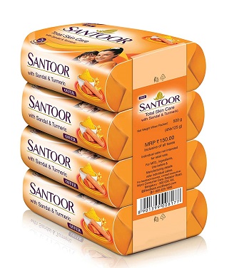 Santoor Bathing Soap - Gold, 75 g