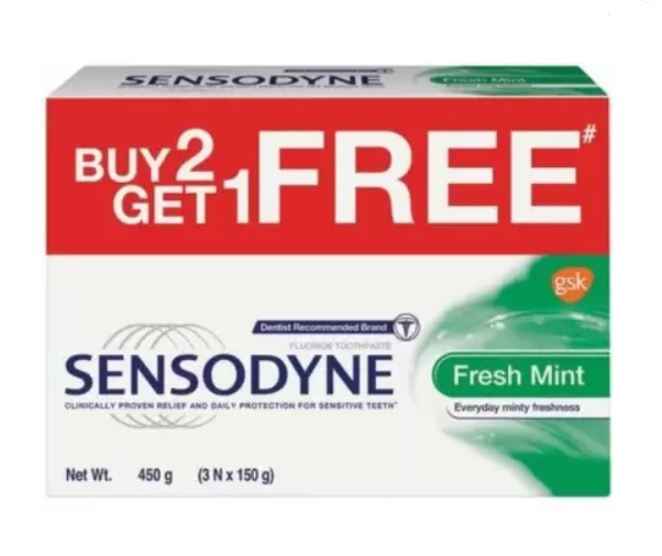 Sensodyne Extra Fresh mint Toothpaste for a Fresh Breath Feeling, 450 gm