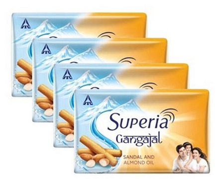 Superia Gangajal Sandal And Almond Oil Soap – 58g X 3+1