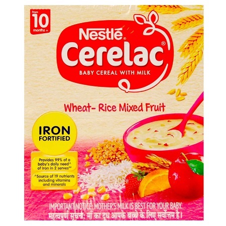 Nestlé CERELAC Baby Cereal with Milk, Wheat-Rice Mixed Fruit – From 10 Months, 300g