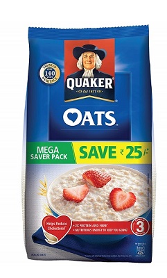 Quaker Oats, 1.5kg Pack save 25rs.