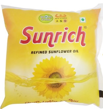 Sunrich Sunflower Oil Pouch, 500g