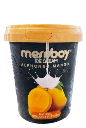 Merriboy Alphonso mango Ice cream  500ML Tub