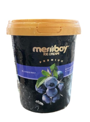 Merriboy Blueberry Ice cream  500ML Tub