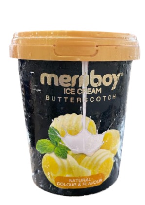 Merriboy Butterscotch  Ice cream  500ML Tub