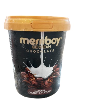 Merriboy Chocolate Ice cream  500ML Tub