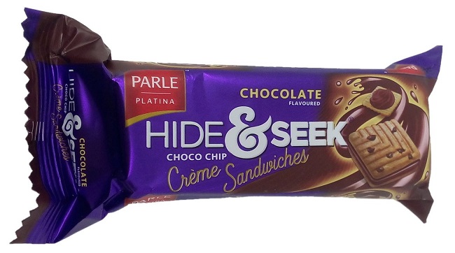 Parle Hide and Seek Cream Sandwiches - Chocolate Flavoured, 100g Pack