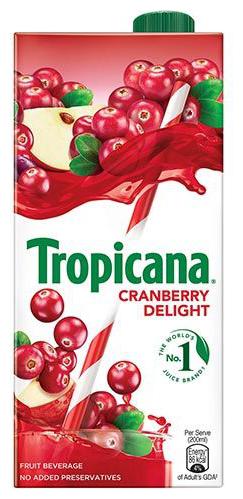 Tropicana Cranberry Delight Fruit Juice , 1L