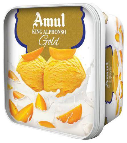 Amul King Alphonso Gold Sundae Ice Cream, 1 L Tub