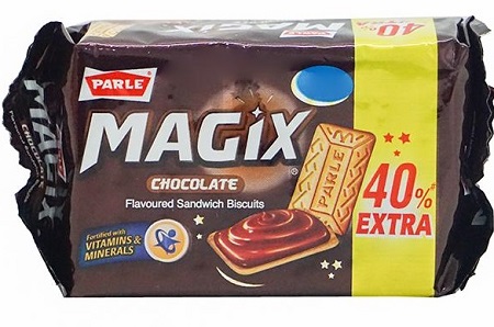 Parle Magix Chocolate Sandwich Biscuits (Free 40% Extra) 32.5 g