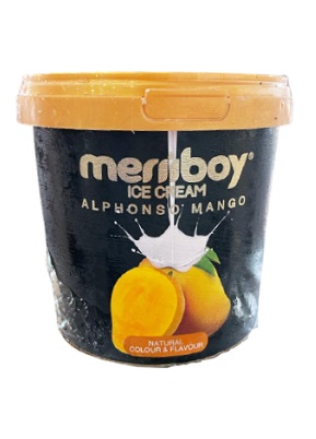 Merriboy Alphonso Mango  Ice cream  1000ML Tub