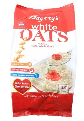 Bagrry's White Oats, 500g 100% Whole Grain