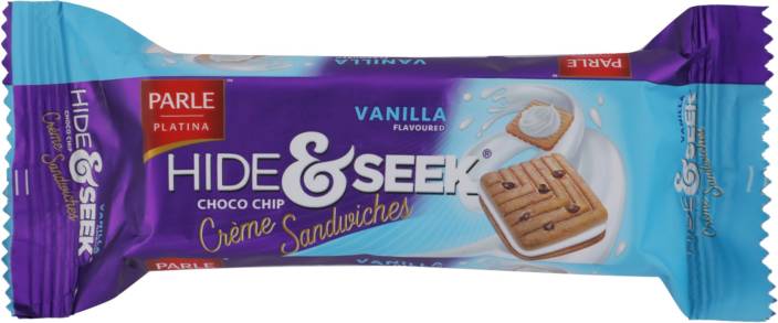 Parle Hide & Seek Vanilla Flavoured Choco Chip Creme Sandwiches 120 gm