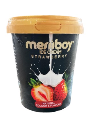 Merriboy Strawberry Ice cream  500ML Tub