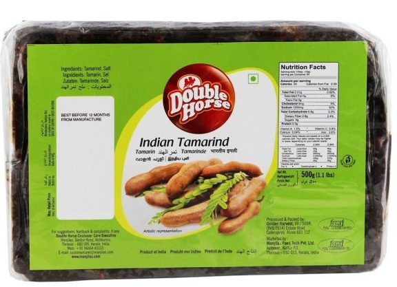 Double Horse Tamarind - Indian, 500g Pouch