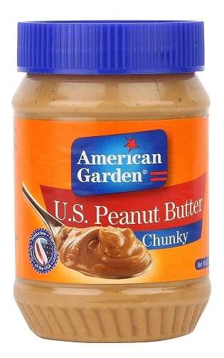 American Garden U.S. Peanut Butter Chunky, 340 g