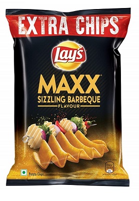 Lay’s Maxx Potato Chips - Sizzling Barbeque, 59.4gm