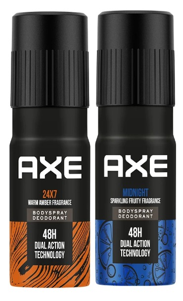 Axe Recharge Midnight and 24x7 Long Lasting Deodorant Bodyspray For Men.(Buy1Get1 free)