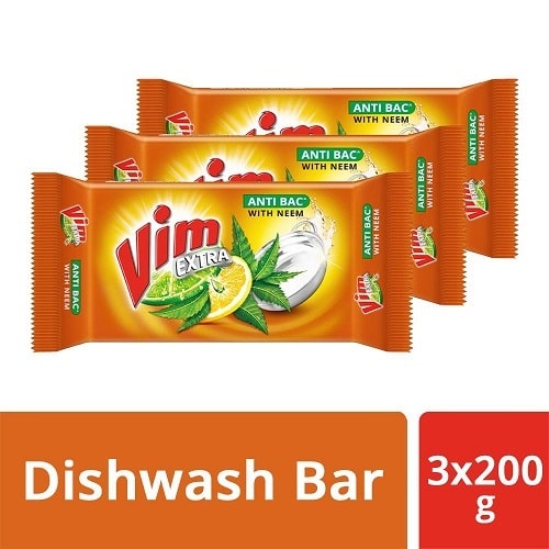 Vim Anti Bac Dishwash Bar Neem  3x200g